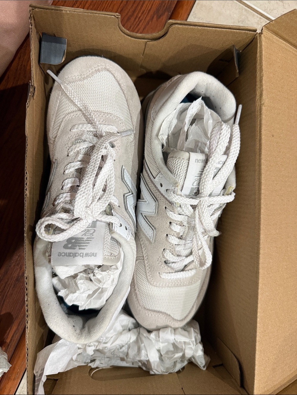 New Balance Classic 574 Men’s Sneakers in Light Gray and White
